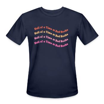 Hail of a Time at Red Rocks - Men's Moisture Wicking Performance T-Shirt - navy - Front - Jackson (183cm)