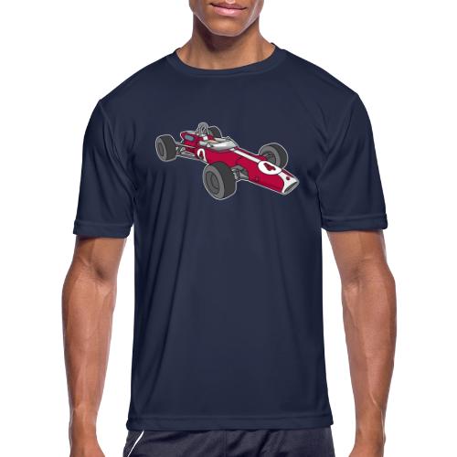 Red racing car, racecar, sportscar - Men's Moisture Wicking Performance T-Shirt