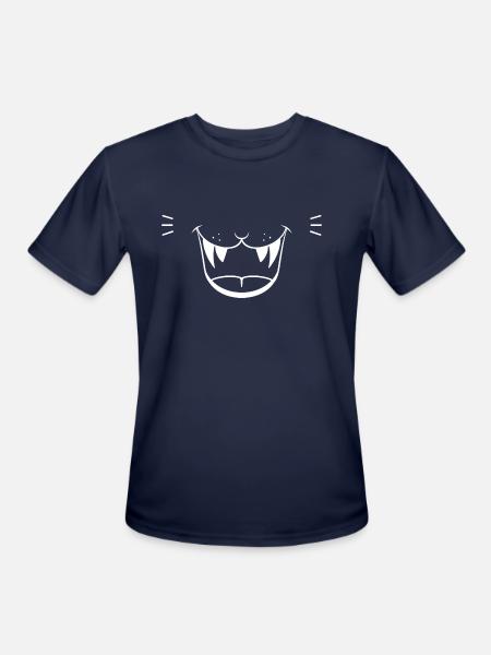 Angry Cat Face - Men's Moisture Wicking Performance T-Shirt - navy