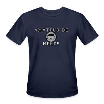 Amateur de nerds (Nerd Lover) - T-Shirt Performance pour hommes - marine - Devant - Jackson (183cm)