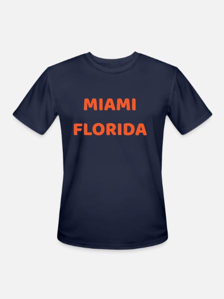 Miami Florida - Men's Moisture Wicking Performance T-Shirt - navy