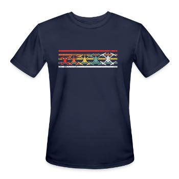 Drone Quadcopter Drone Pilot - Men's Moisture Wicking Performance T-Shirt - navy - Front - Jackson (183cm)