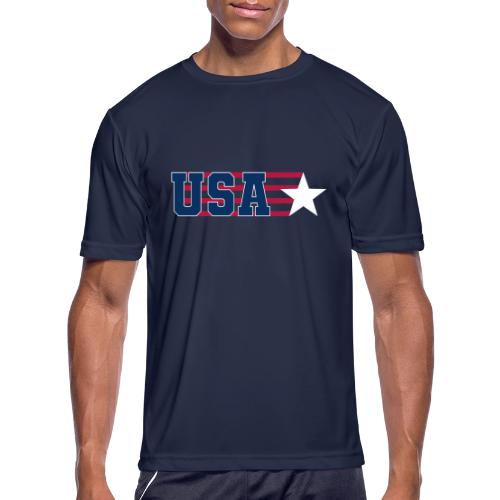 Star Stripe USA - Men's Moisture Wicking Performance T-Shirt