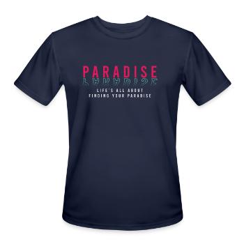 Paradise - Men's Moisture Wicking Performance T-Shirt - navy - Front - Jackson (183cm)