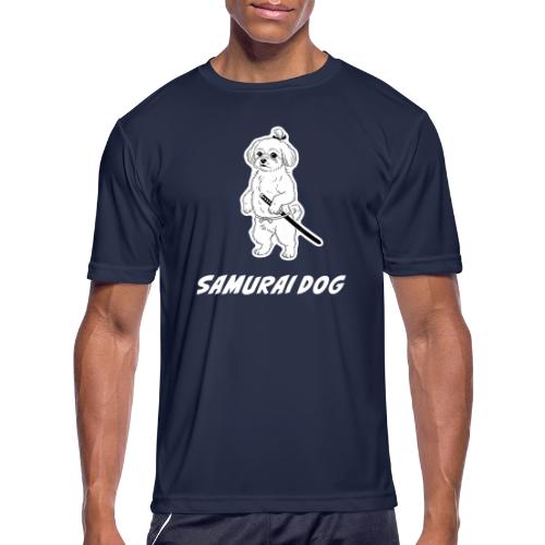 Samurai Maltese Katana Warrior Dog Tee - Men's Moisture Wicking Performance T-Shirt