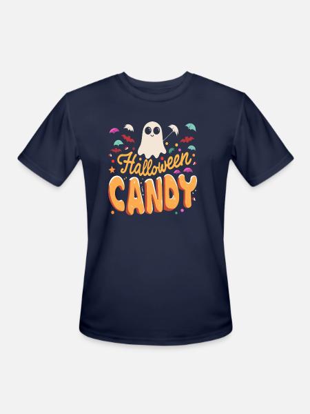 Candy Halloween - Men's Moisture Wicking Performance T-Shirt - navy