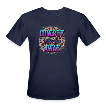 Cowboy Take Me Away - Men's Moisture Wicking Performance T-Shirt - navy - Front - Jackson (183cm)