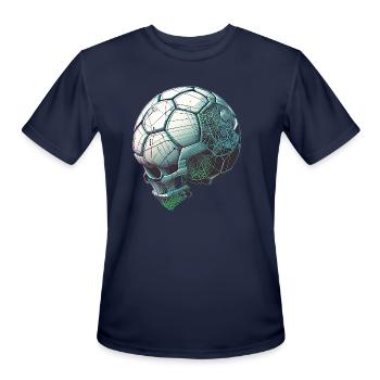 Cyber Skull Kicker - Men's Moisture Wicking Performance T-Shirt - navy - Front - Jackson (183cm)