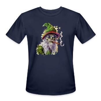 Smoking man - Men's Moisture Wicking Performance T-Shirt - navy - Front - Jackson (183cm)