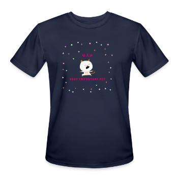 Cat Yoga Vip Very Important Person - Men's Moisture Wicking Performance T-Shirt - navy - Front - Jackson (183cm)