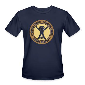 I pooped today quote - Men's Moisture Wicking Performance T-Shirt - navy - Front - Jackson (183cm)
