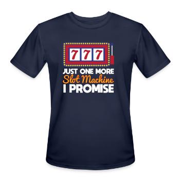 Gambling Funny Slot Machine - Men's Moisture Wicking Performance T-Shirt - navy - Front - Jackson (183cm)
