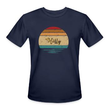 Holly name mom - Men's Moisture Wicking Performance T-Shirt - navy - Front - Jackson (183cm)
