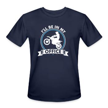 Motocross Motorsports Motorcyclists Adrenalin Bike - Men's Moisture Wicking Performance T-Shirt - navy - Front - Jackson (183cm)