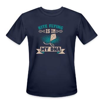 Kite Flying Is In My Dna - Men's Moisture Wicking Performance T-Shirt - navy - Front - Jackson (183cm)