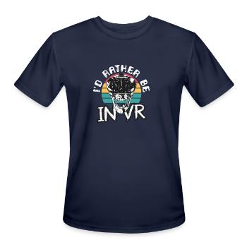I'd Rather Be in Paradise - Men's Moisture Wicking Performance T-Shirt - navy - Front - Jackson (183cm)