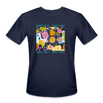 Fruit pettern - Men's Moisture Wicking Performance T-Shirt - navy - Front - Jackson (183cm)