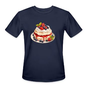 Mixed Berries Pavlova - Men's Moisture Wicking Performance T-Shirt - navy - Front - Jackson (183cm)
