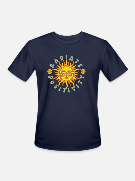Radiate Positivity - Men's Moisture Wicking Performance T-Shirt - navy