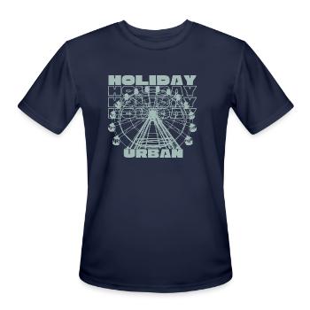 Ferris wheel streetwear urban - Men's Moisture Wicking Performance T-Shirt - navy - Front - Jackson (183cm)