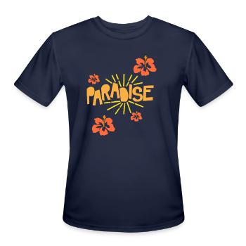 paradise T-shirt - Men's Moisture Wicking Performance T-Shirt - navy - Front - Jackson (183cm)