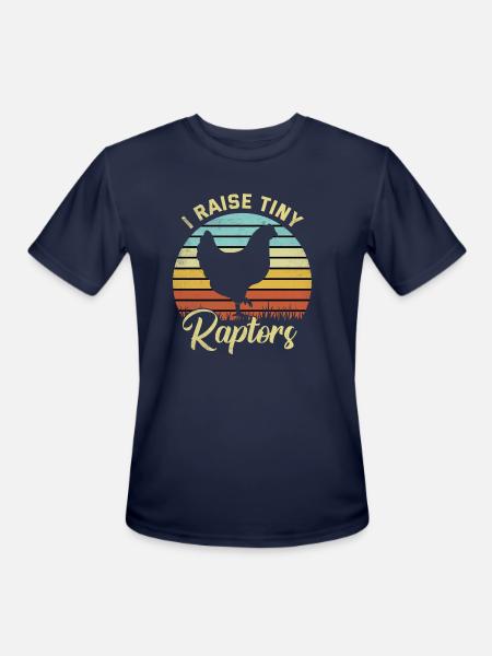 I Raise Tiny Raptors - Men's Moisture Wicking Performance T-Shirt - navy