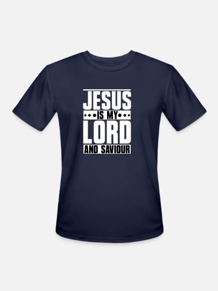 Jesus is my Lord and Saviour - Men's Moisture Wicking Performance T-Shirt - navy