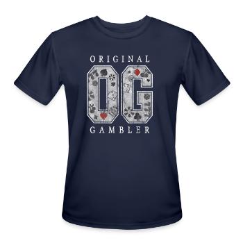 Casino Gambling OG Original Gambler Poker Slots - Men's Moisture Wicking Performance T-Shirt - navy - Front - Jackson (183cm)