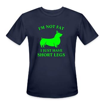 I'm Not Fat - Men's Moisture Wicking Performance T-Shirt - navy - Front - Jackson (183cm)