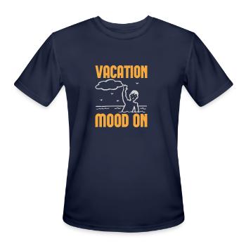 Vacation Mood On - Men's Moisture Wicking Performance T-Shirt - navy - Front - Jackson (183cm)