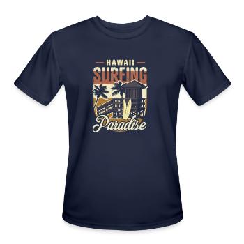 Surfing Paradise Collage - Men's Moisture Wicking Performance T-Shirt - navy - Front - Jackson (183cm)