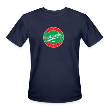 Flag of Amsterdam pattern - Men's Moisture Wicking Performance T-Shirt - navy - Front - Jackson (183cm)