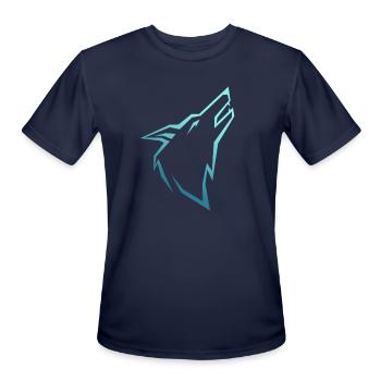 howl wolf - Men's Moisture Wicking Performance T-Shirt - navy - Front - Jackson (183cm)