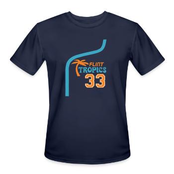 Flint Michigan Tropics - Men's Moisture Wicking Performance T-Shirt - navy - Front - Jackson (183cm)