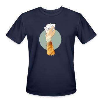 Rainbow kitten surprise - Men's Moisture Wicking Performance T-Shirt - navy - Front - Jackson (183cm)