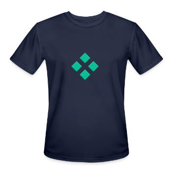 Mono Sorts small v - Men's Moisture Wicking Performance T-Shirt - navy - Front - Jackson (183cm)