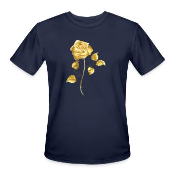 rose gold clip art - Men's Moisture Wicking Performance T-Shirt - navy - Front - Jackson (183cm)