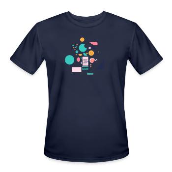 book - Men's Moisture Wicking Performance T-Shirt - navy - Front - Jackson (183cm)