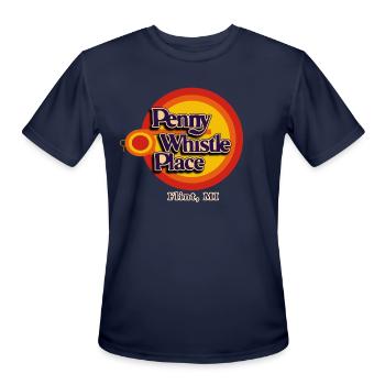 Penny Whistle Place - Men's Moisture Wicking Performance T-Shirt - navy - Front - Jackson (183cm)