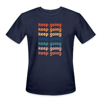 Keep Going Positive Quote Statement Mantra red - Men's Moisture Wicking Performance T-Shirt - navy - Front - Jackson (183cm)