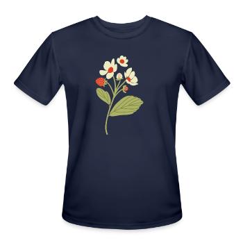 Strawberry Berry - Men's Moisture Wicking Performance T-Shirt - navy - Front - Jackson (183cm)