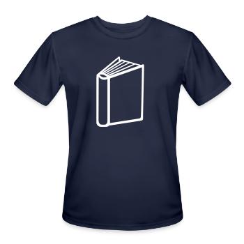 Book - Men's Moisture Wicking Performance T-Shirt - navy - Front - Jackson (183cm)
