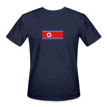 National Flag Of North Korea - Men's Moisture Wicking Performance T-Shirt - navy - Front - Jackson (183cm)