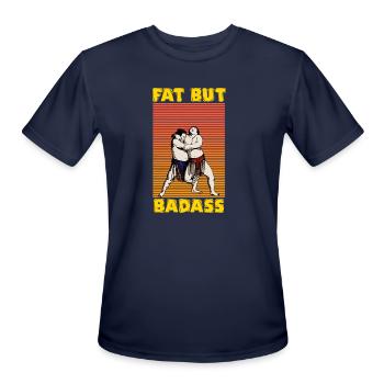 Fat But Badass - Men's Moisture Wicking Performance T-Shirt - navy - Front - Jackson (183cm)