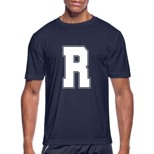 White Letter R – Varsity Alphabet Monogram - Men's Moisture Wicking Performance T-Shirt