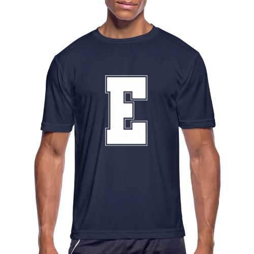 White Letter E – Varsity Alphabet Monogram - Men's Moisture Wicking Performance T-Shirt