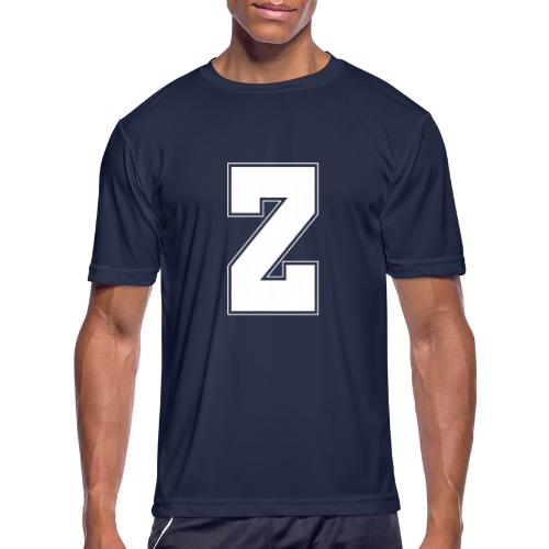 White Letter Z – Varsity Alphabet Monogram - Men's Moisture Wicking Performance T-Shirt