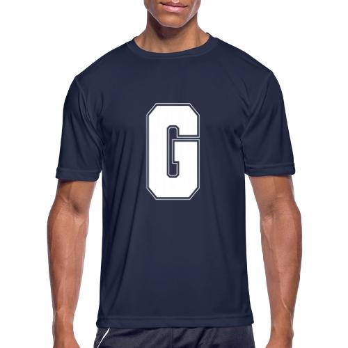 White Letter G – Varsity Alphabet Monogram - Men's Moisture Wicking Performance T-Shirt