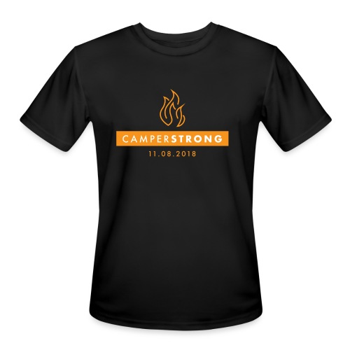 CamperStrong-front-orange - Men's Moisture Wicking Performance T-Shirt