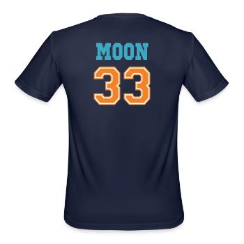 Flint Michigan Tropics - Men's Moisture Wicking Performance T-Shirt - navy - Back - Jackson (183cm)